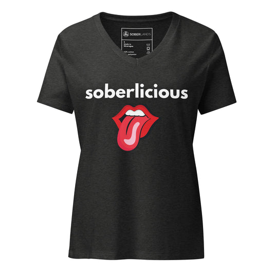 Soberlicious Women’s V - neck Tee - Soberlands