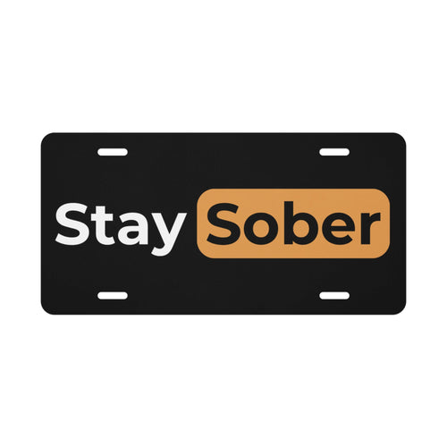 Stay Sober License Plate - Soberlands