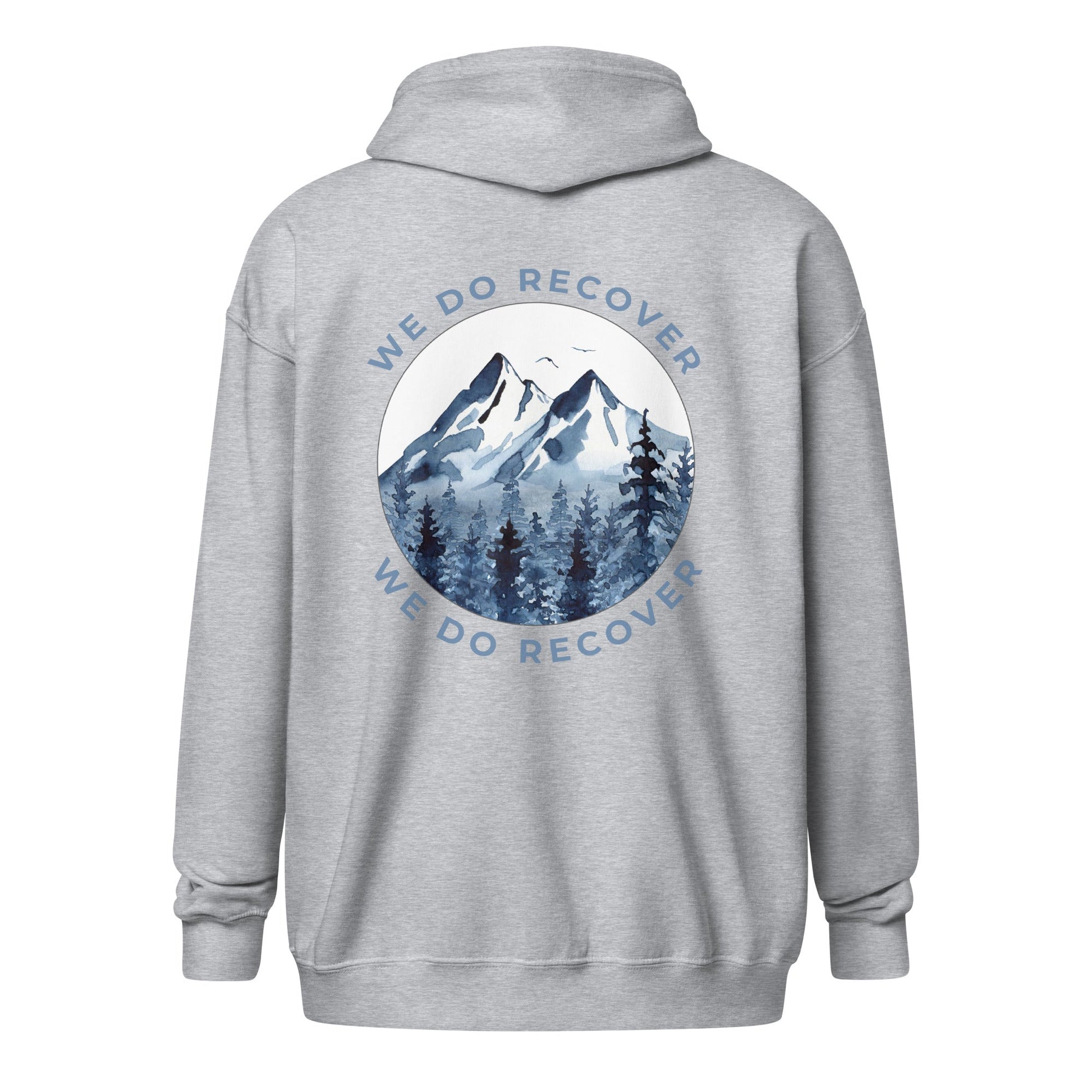 We Do Recover (back print) Zip Hoodie - Soberlands