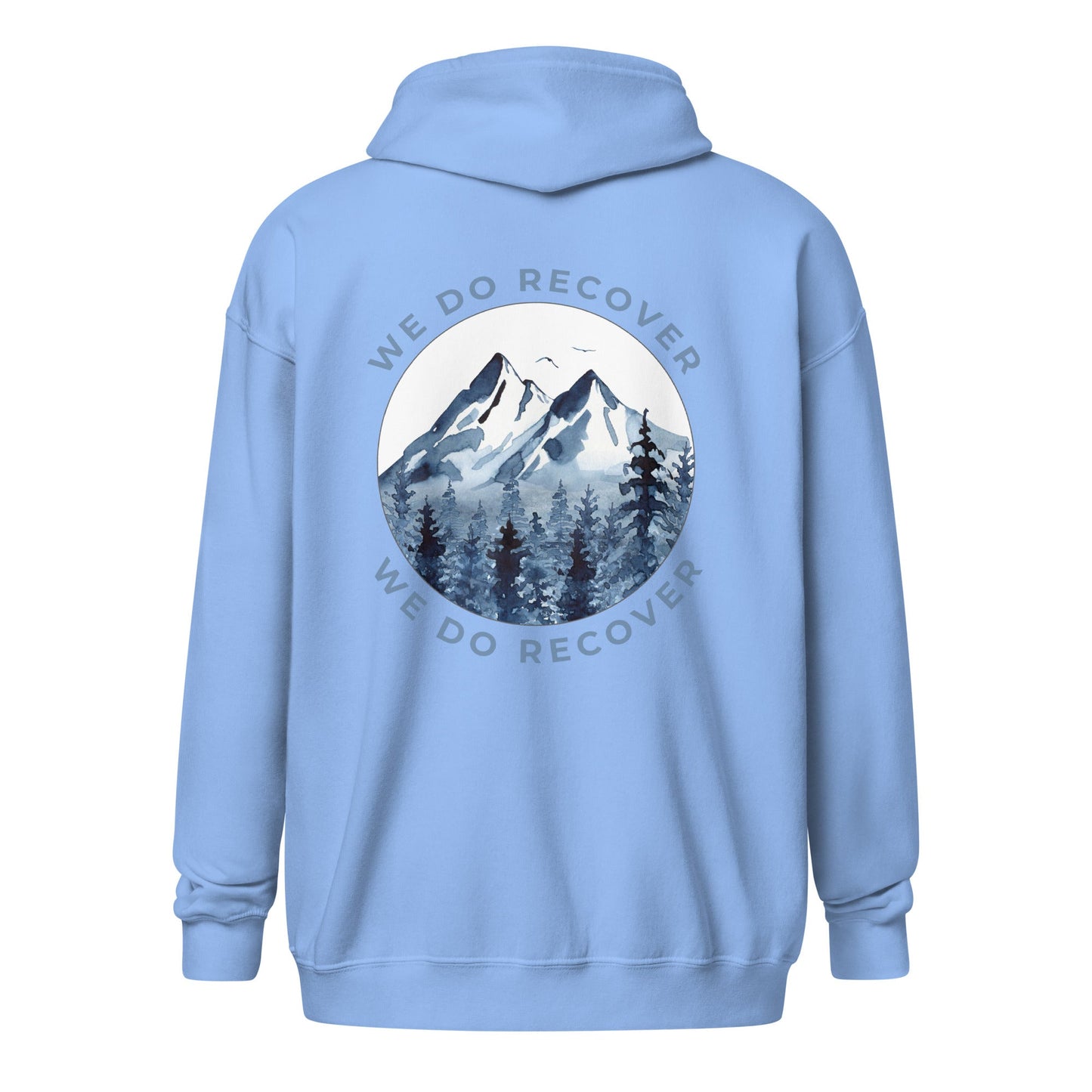 We Do Recover (back print) Zip Hoodie - Soberlands