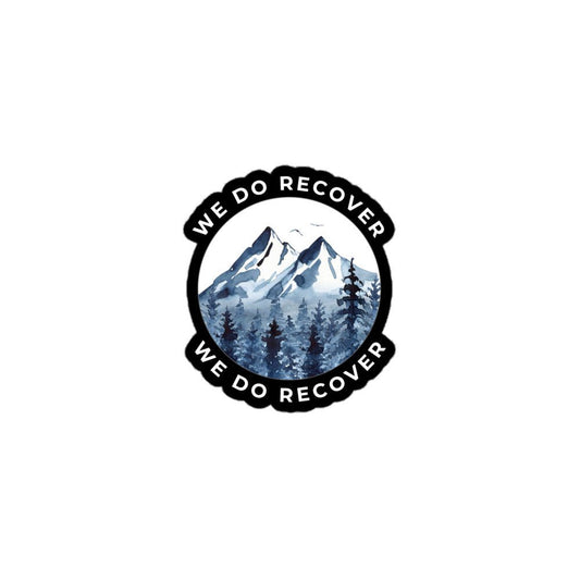 We Do Recover MS White Stickers - Soberlands